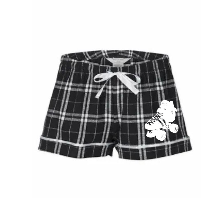 Pajama Shorts - Black and White - Women's