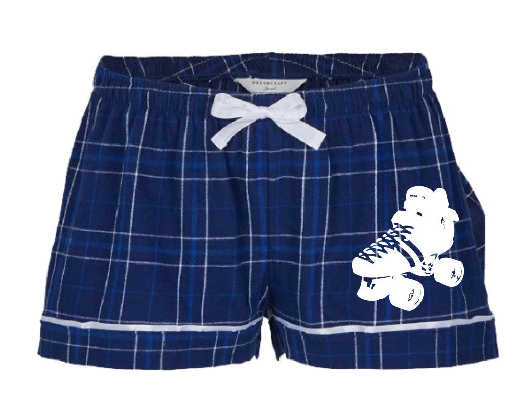 Pajama Shorts - Navy and White - Women's