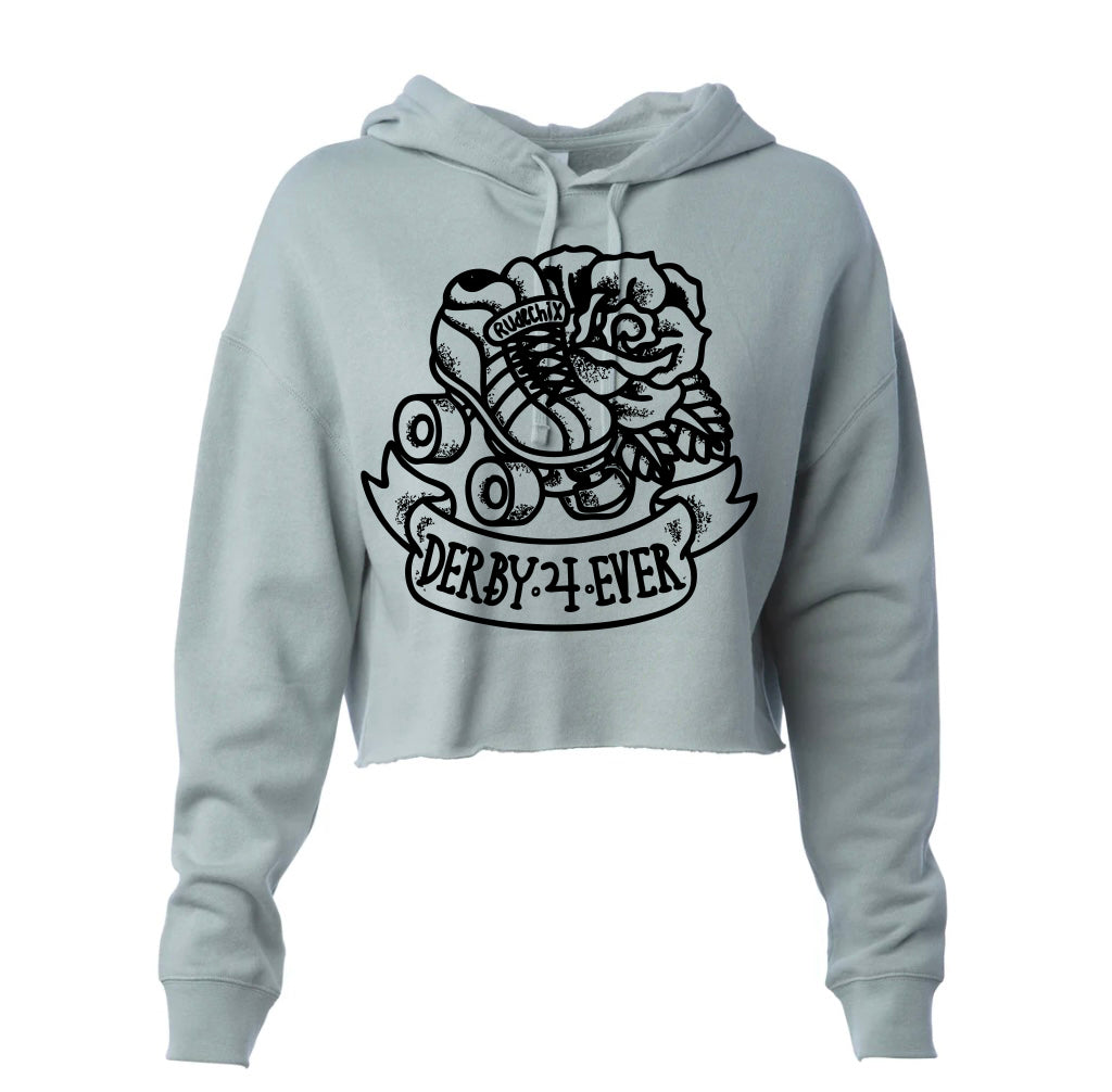 Derby 4 Ever Lightweight Cropped Hoodie (Sage Green)