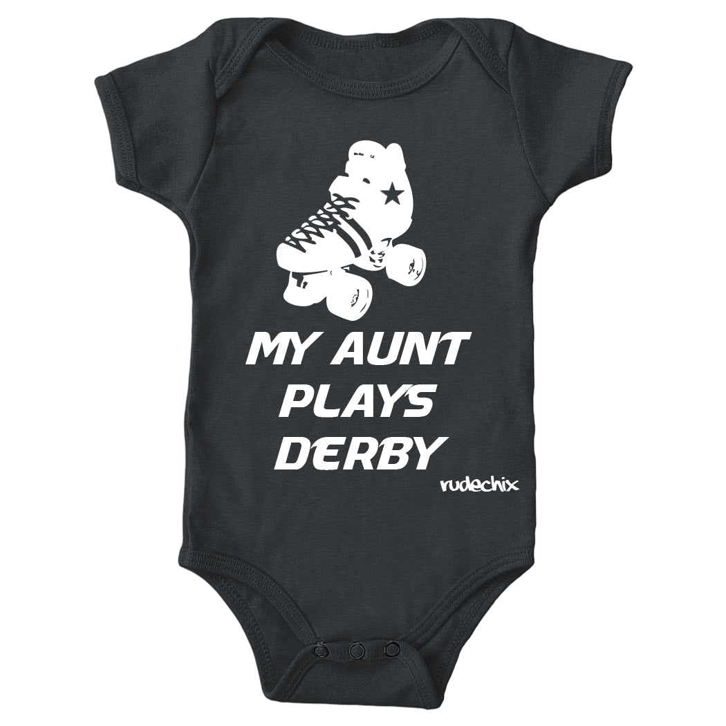 My Aunt Plays Derby Onesie (Black)