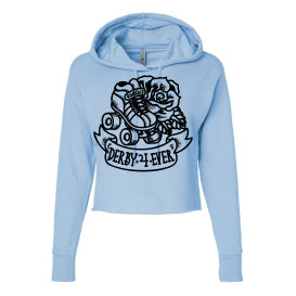 Derby 4 Ever Lightweight Cropped Hoodie (Sky Blue)
