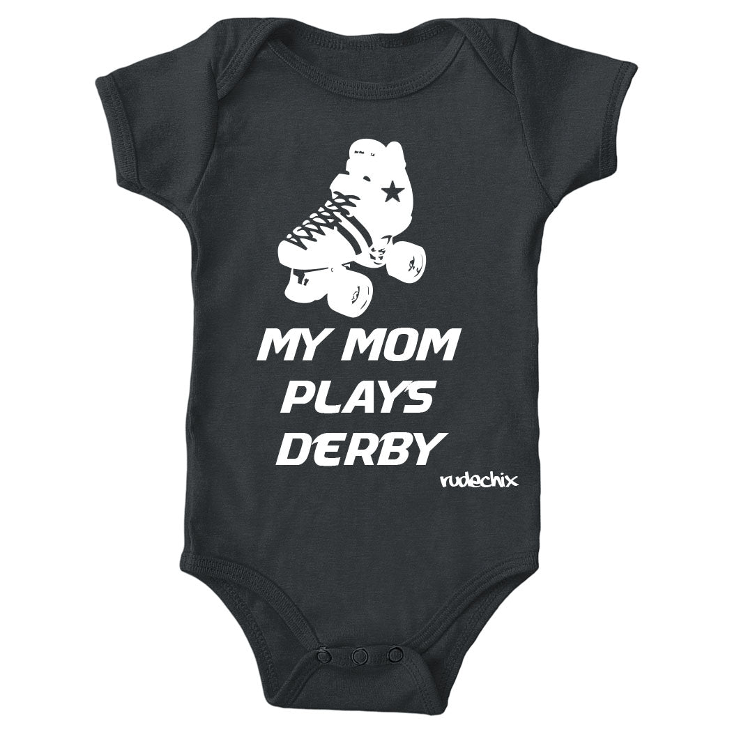 My Mom Plays Derby Onesie (Black)